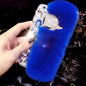 Rhinestone plush phone case For samsung lbcase