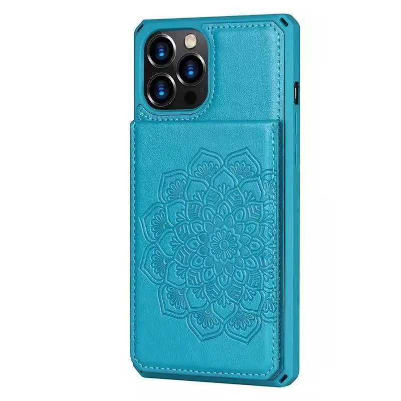 Luxury Card Bracket leather phone case for iphone lbcase