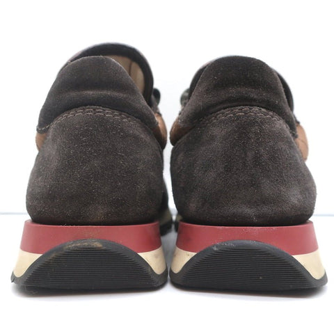 Brunello Cucinelli Monili Runner Sneakers Brown Fabric & Suede Size 40