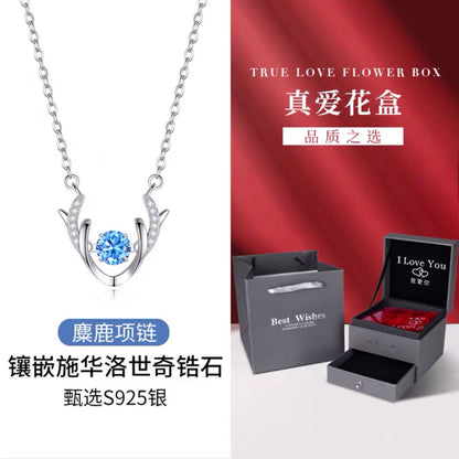 95 sterling silver necklace pendant for women's love lbcase
