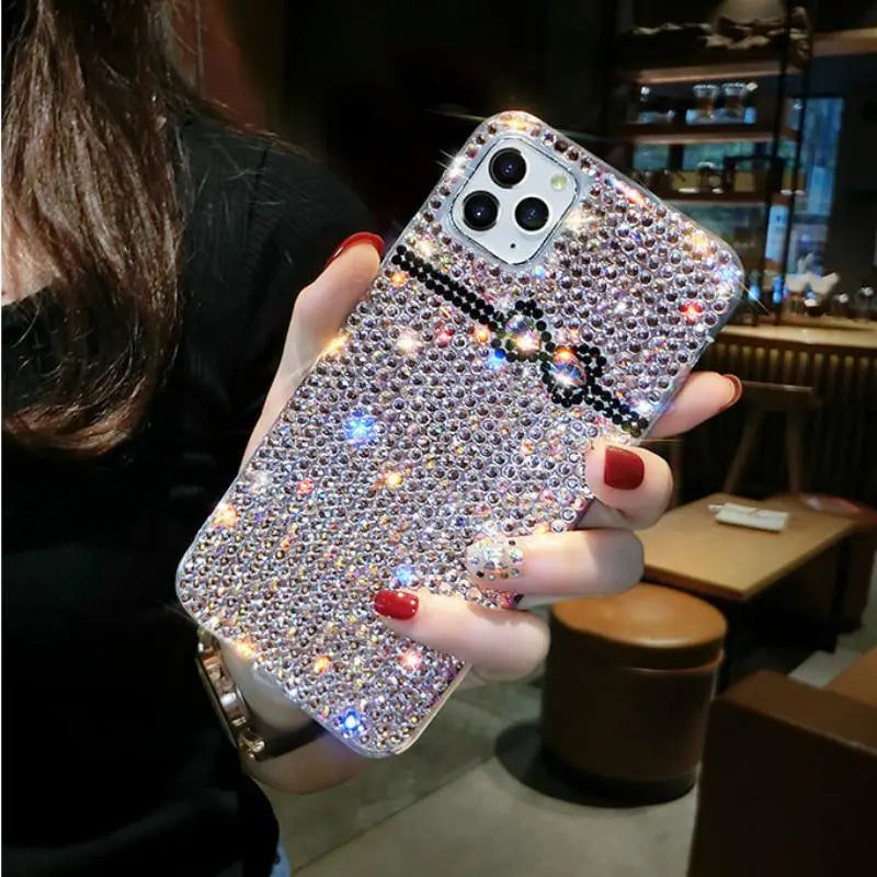 Bowknot rhinestone phone case for iphone lbcase