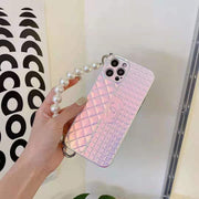 Color changing pearl chain phone case For iphone