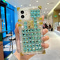 Luxury square Rhinestone transparent phone case for iphone lbcase