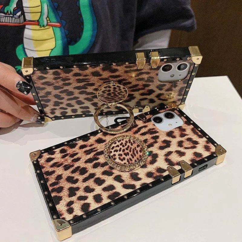 Fashion Leopard Print square phone case lbcase