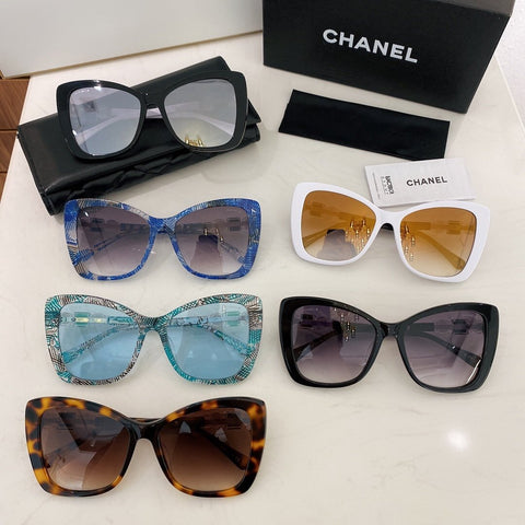 5 COLORS OCEAN METAL HOLLOWING SUNGLASSES