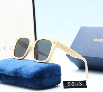5 COLORS LETTER DECORATION TR90 SQUARE POLARIZED SUNGLASSES lbcase