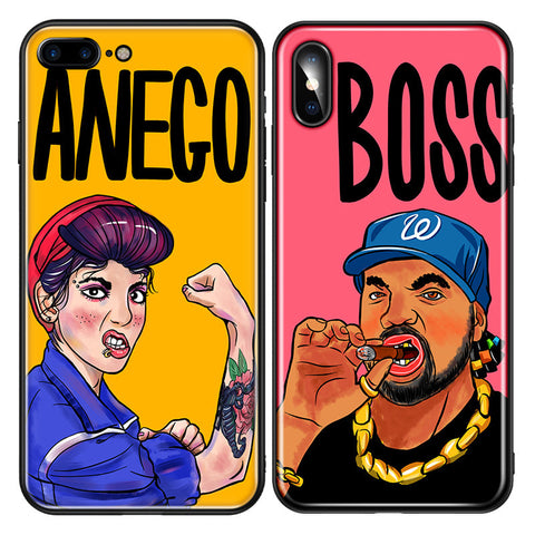 Personality Print Tempered Glass Case