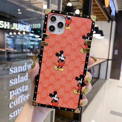 Fashion Mickey square phone case for iPhone