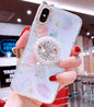 Gold Foil Rhinestone Stand Phone Case lbcase