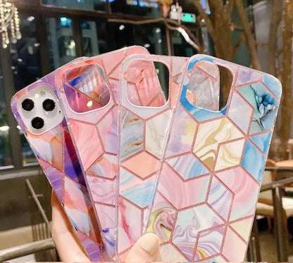 Glitter geometric fragment phone case lbcase