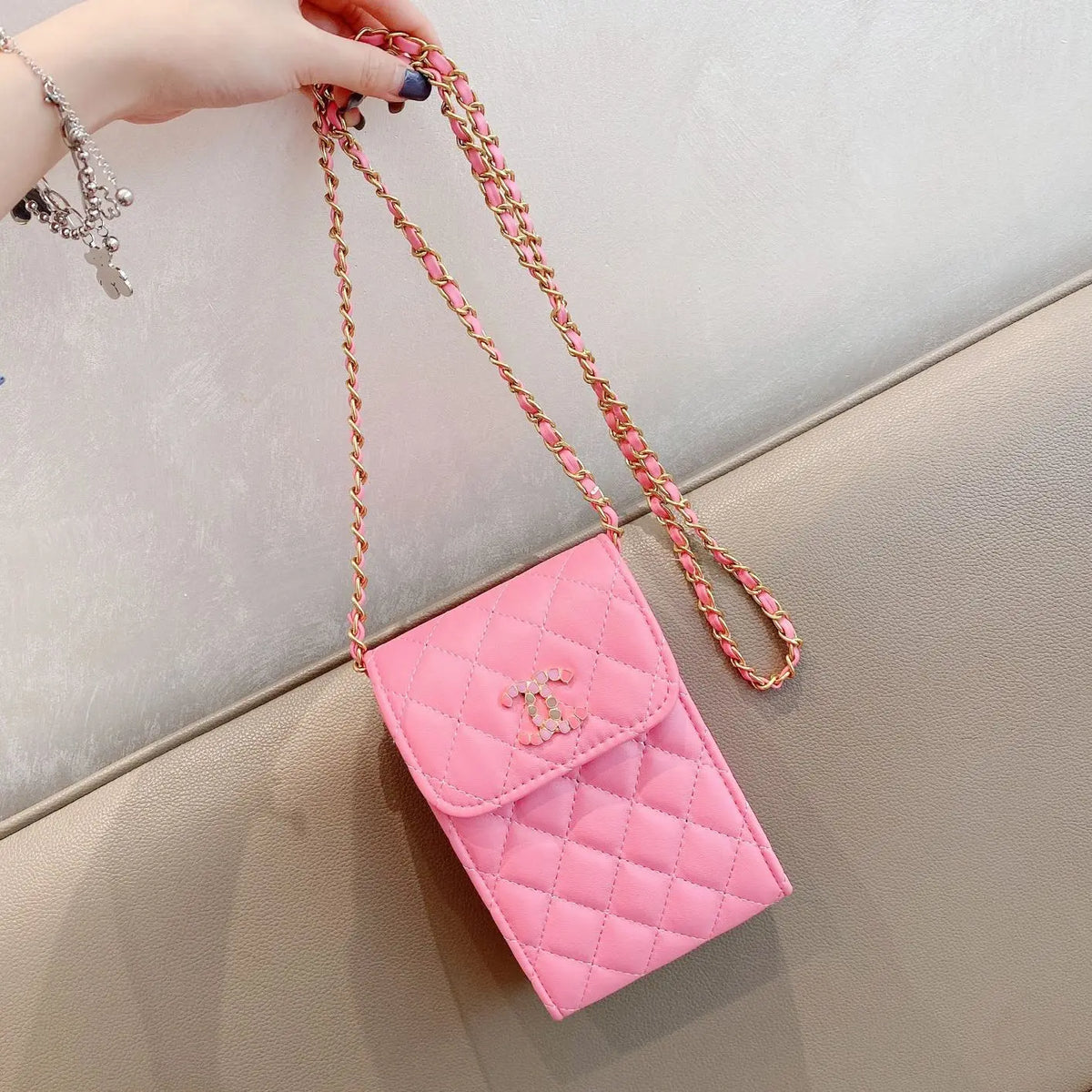 Fashion Phone bag and airpods case set lbcase