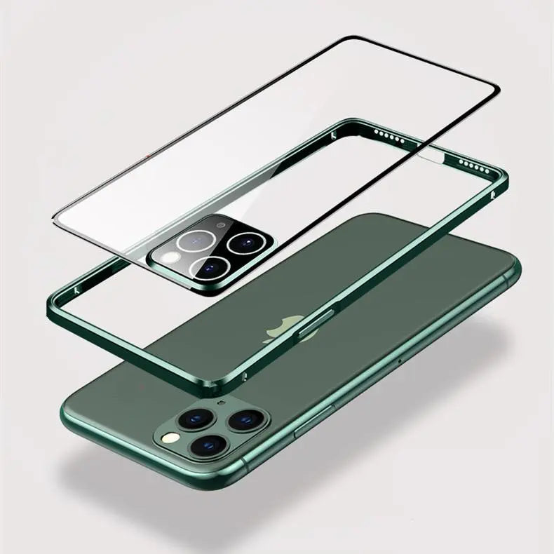 Metal Bumper with Tempered Glass lbcase