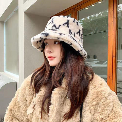 New fashion all-match fluffy warm fisherman hat lbcase