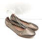 Chloe Lauren Ballet Flats Pewter Metallic Scalloped Leather Size 38
