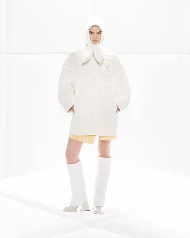 Oversized Kalik Down Shirt Powder Pearl