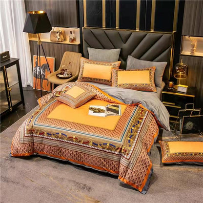 Luxury Coral fleece milk fleece four-piece bedding lbcase