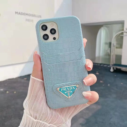 Luxury leather card pocket protective phone case for iphone lbcase