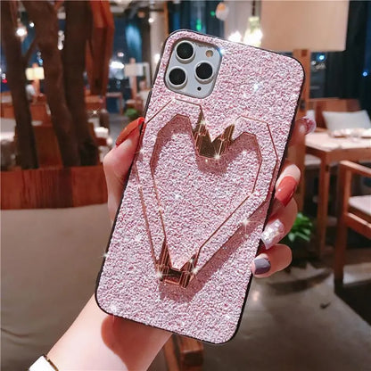 Glitter Love Bracket Phone Case lbcase