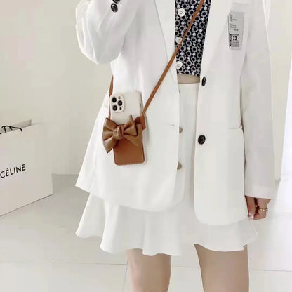 Bowknot card case Crossbody phone case For iphone lbcase