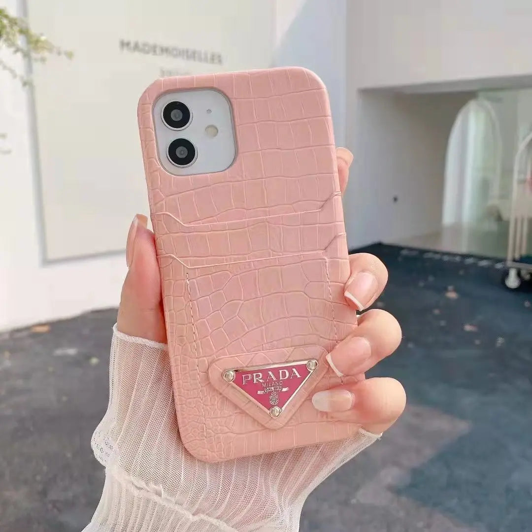 Luxury leather card pocket protective phone case for iphone lbcase