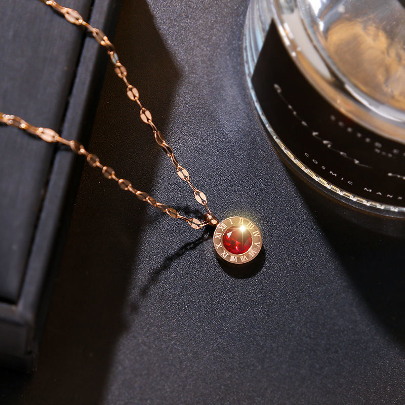 Fading titanium steel waist pendant necklace lbcase