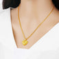 18k yellow gold necklace clavicle chain lbcase