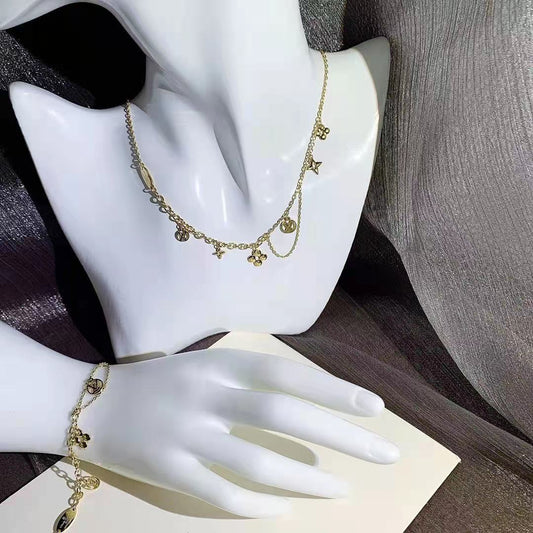 Gorgeous Necklace Bracelet Set Fashion Jewelry lbcase