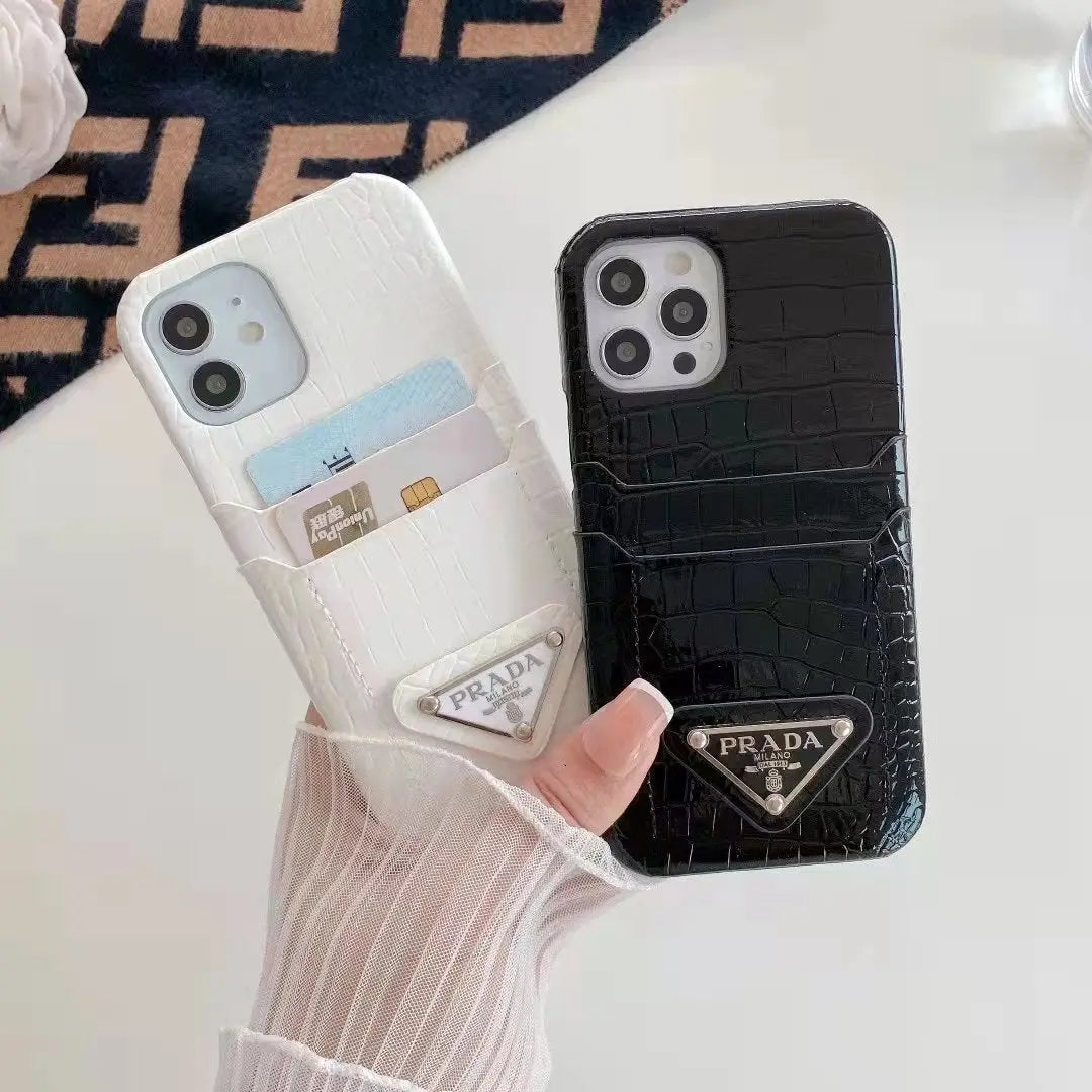 Luxury leather card pocket protective phone case for iphone lbcase