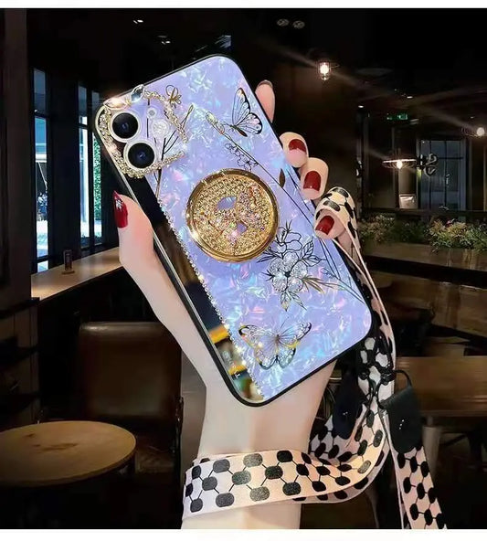 Rhinestone Butterfly  phone case For iphone lbcase