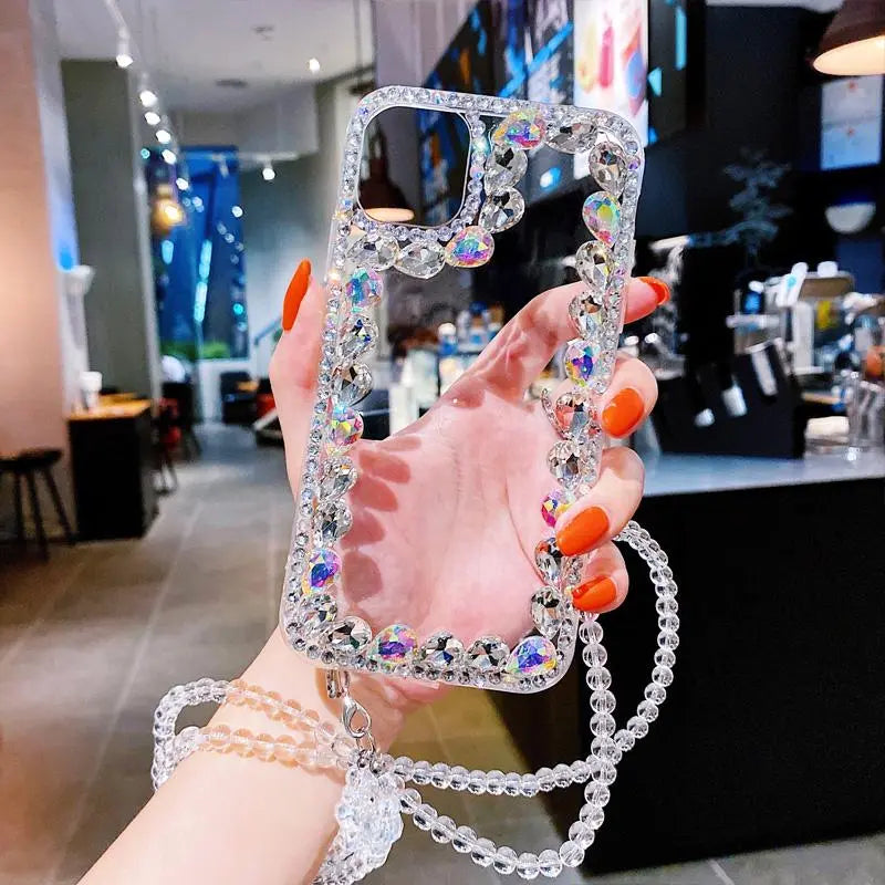 Luxurious Diamond Transparent Back Cover lbcase