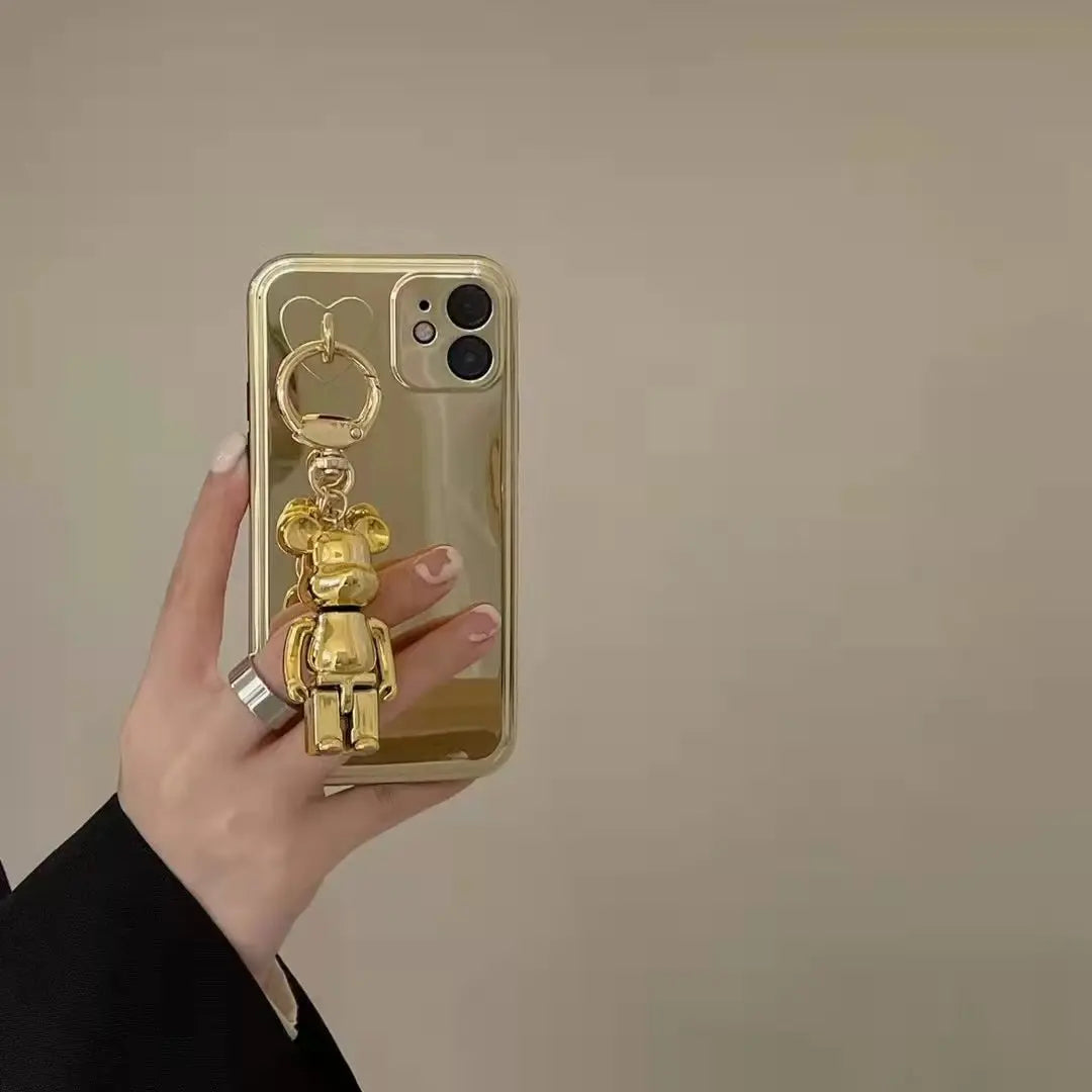 Electroplating Doll Pendant Phone Case for iphone lbcase