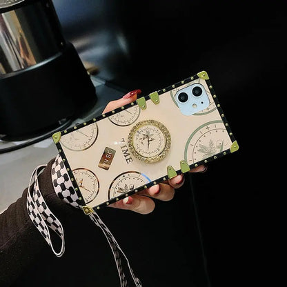 Lanyard Time Pattern Square Case lbcase