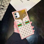 Pink diamond square phone case  for Samsung lbcase