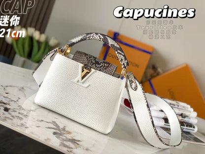 Purple python pattern handbag lbcase