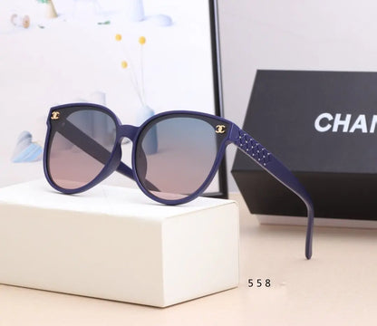 5 COLORS PURPLE LENS CAT EYES SUNGLASSES lbcase