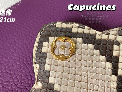 Purple python pattern handbag lbcase