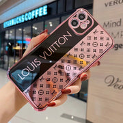 Pink  letter electroplating phone case