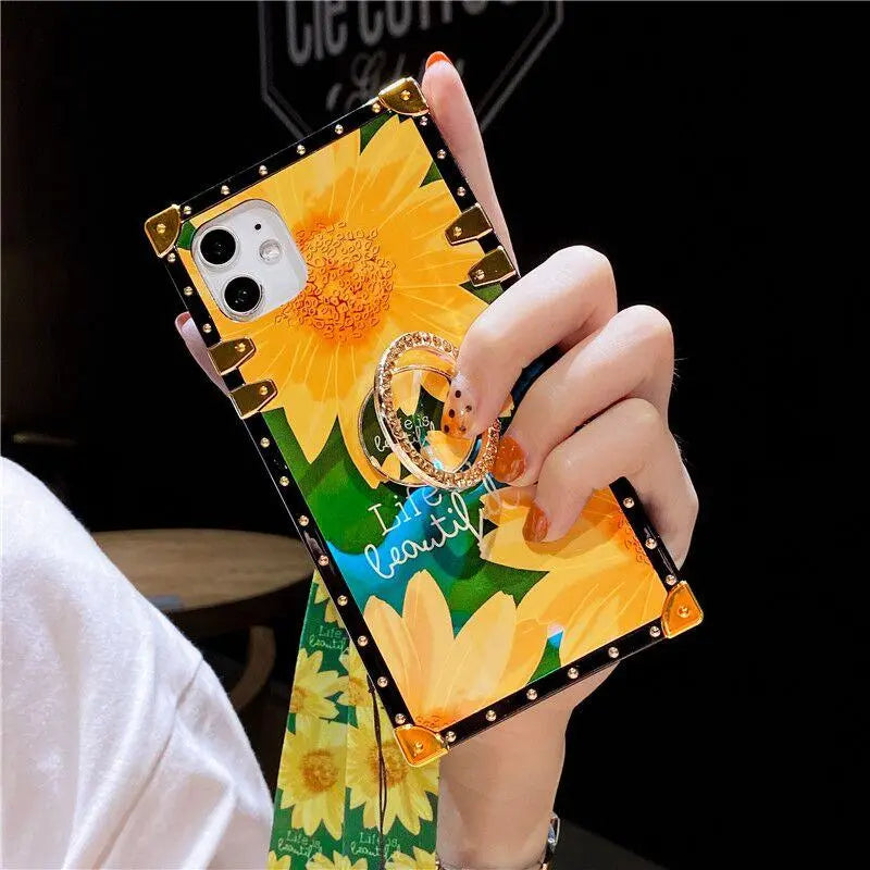 Sunflower Square Phone Case lbcase