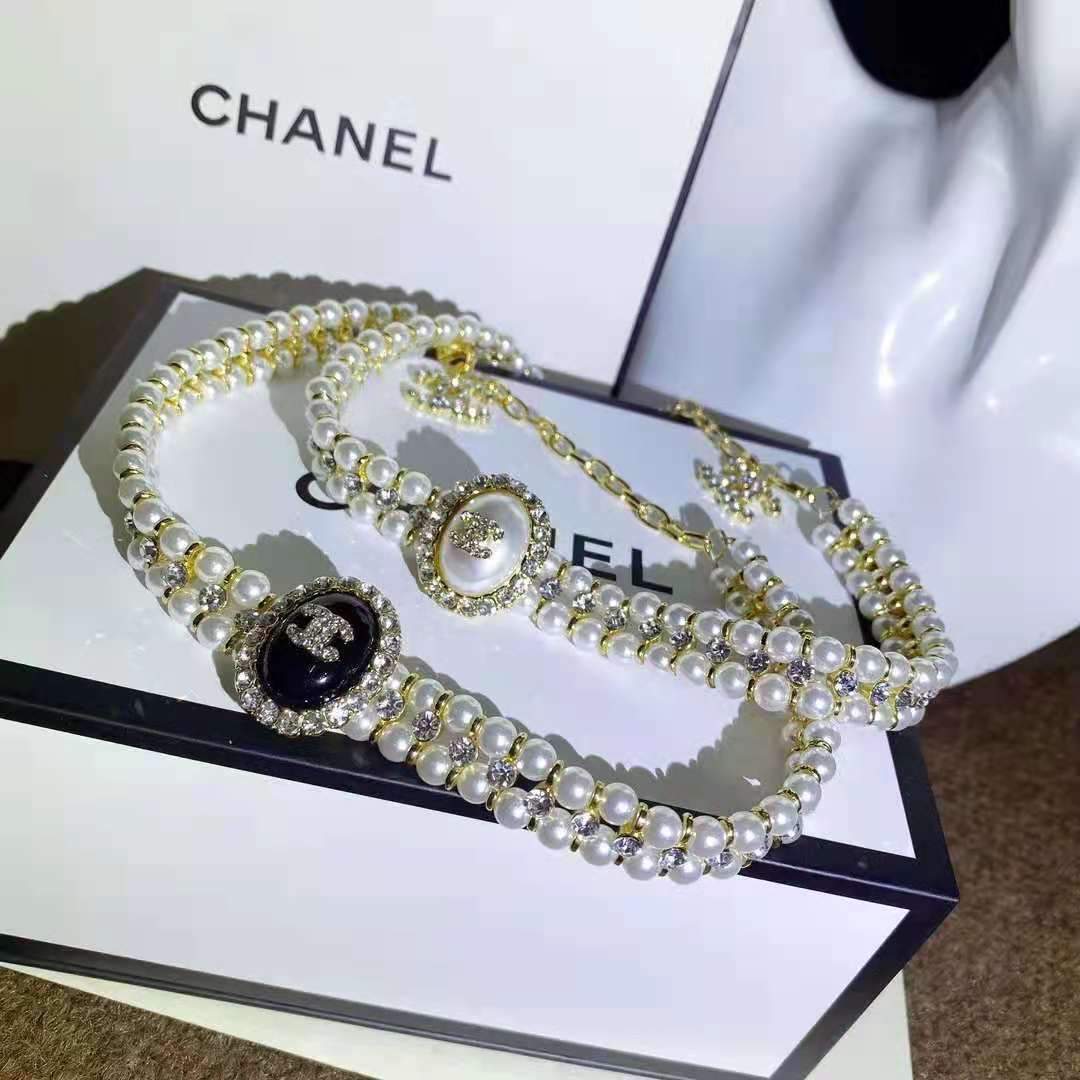 Fashion Diamond Pendant Pearl Necklace lbcase