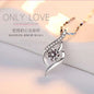 95 sterling silver necklace female ins clavicle pendant lbcase