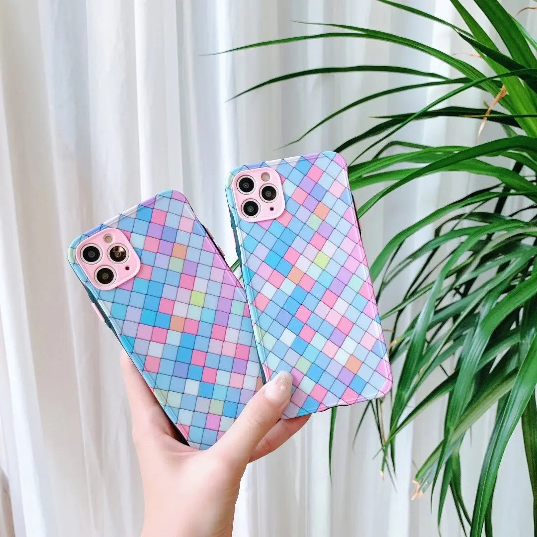 Rainbow rhombus phone case lbcase