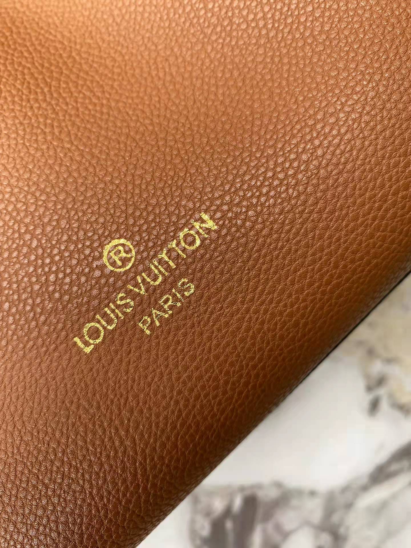 Leather and canvas combined handbag lbcase