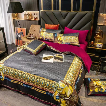 Luxury Coral fleece milk fleece four-piece bedding lbcase