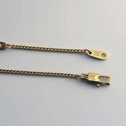 High-end Letter Block Pendant Necklace lbcase