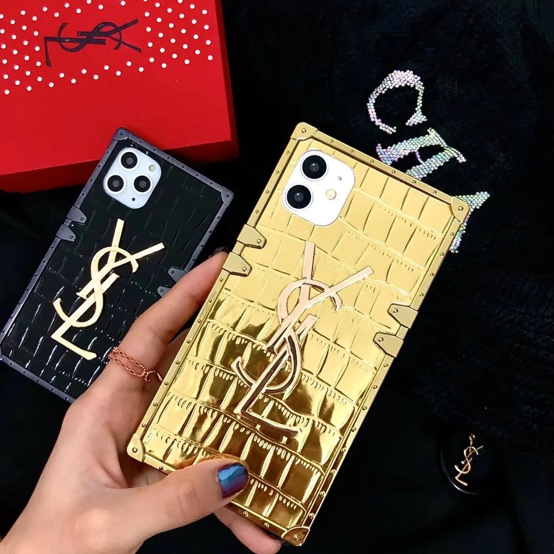 High-end crocodile pattern square phone case lbcase