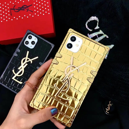 High-end crocodile pattern square phone case lbcase