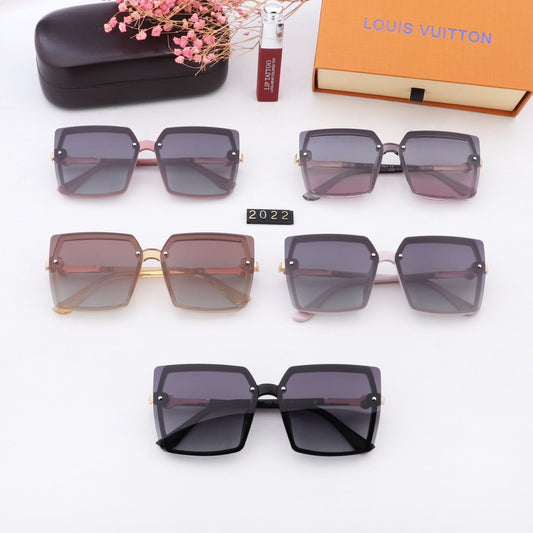 5 COLORS LETTER DECORATION TR90 SQUARE POLARIZED SUNGLASSES lbcase