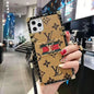 Leather stitching lanyard phone case for samsung lbcase