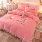 Princess Lace embroidery cotton four-piece Bed skirt bed Supplies lbcase