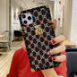 Luxurious leather square phone case for samsung lbcase